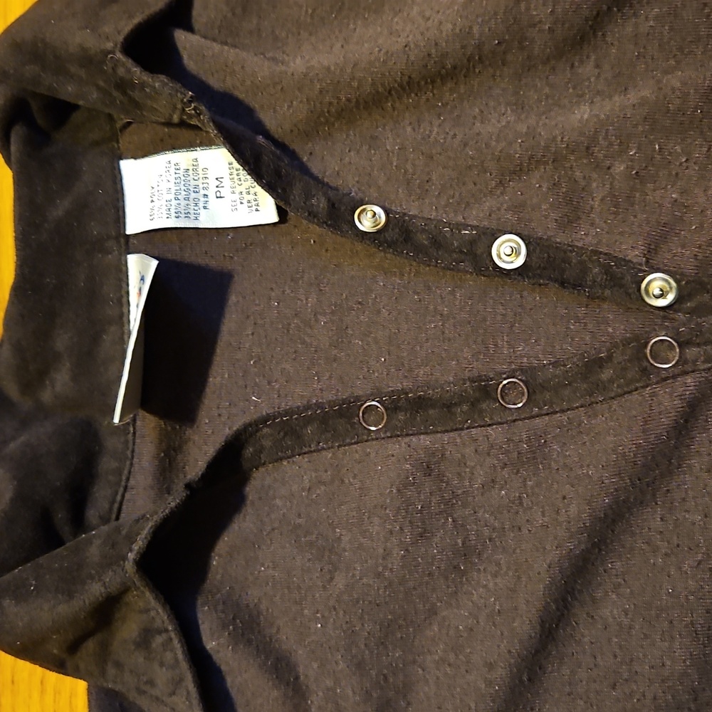 Bill Blass Knit Pullover Velvet Collar Petite Med - Picture 6 of 10